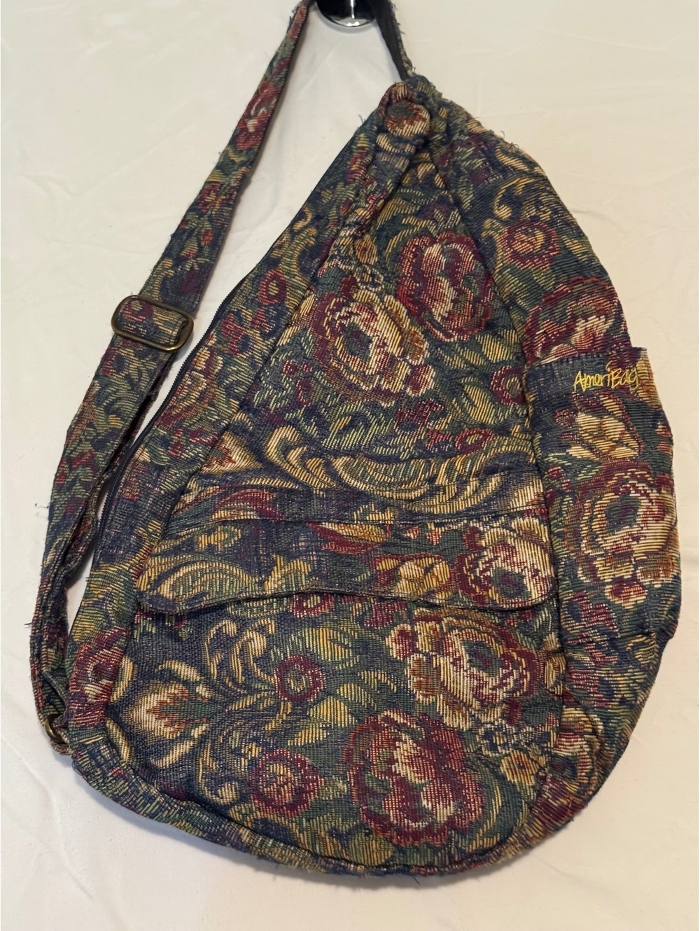 Vintage AmeriBag Healthy Back Bag - Floral Tapestry Sling